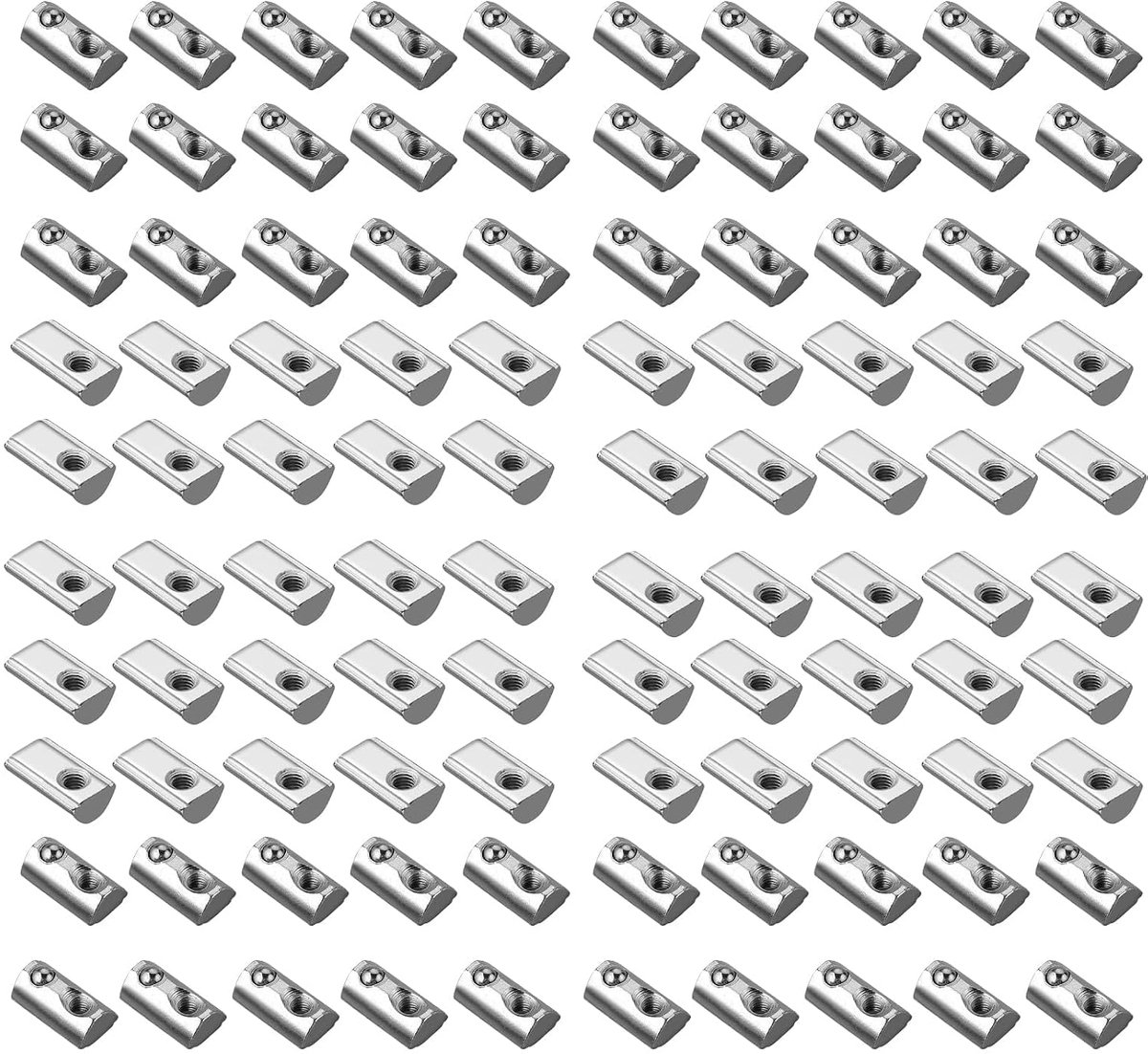 EYPINS 100 Pieces M5 T Nuts, Carbon Steel T-Groove Spring Nuts, for Series 3030 - ShopVlot