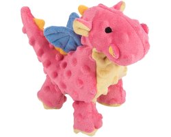 goDog Dragon met Chew Guard Technology Tough Pluche Hond Speelgoed, Small, Koraal, 1 - ShopVlot