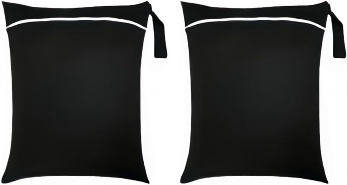 Waterdichte tassen set van 2 - zwart - kleine opbergtas - ideaal voor zwemmen - ShopVlot