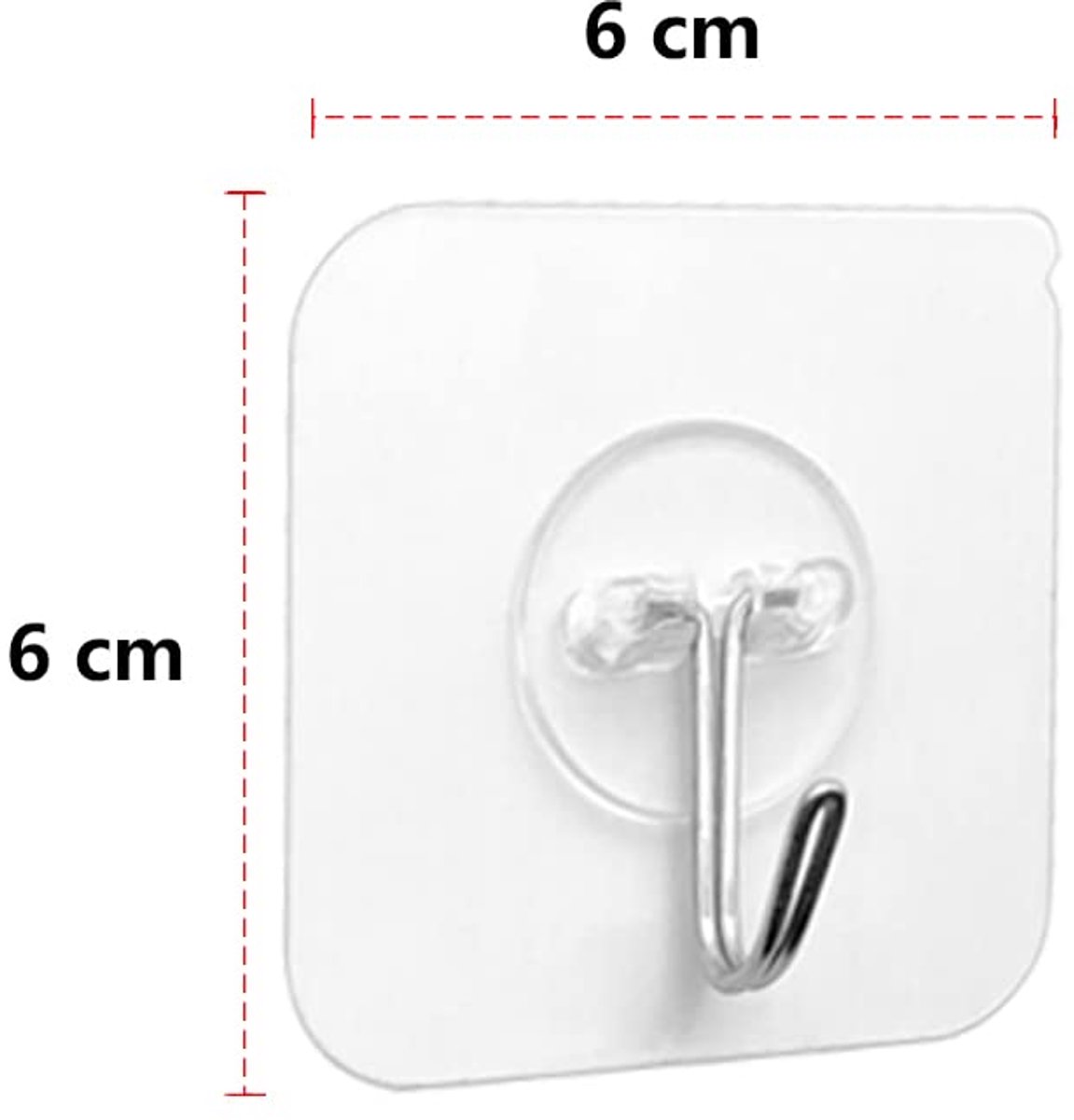 12 stuks transparante zelfklevende plastic haakjes – max. draaggewicht 5 kg, ideaal voor badkamer en keuken. (12 Pcs) - ShopVlot