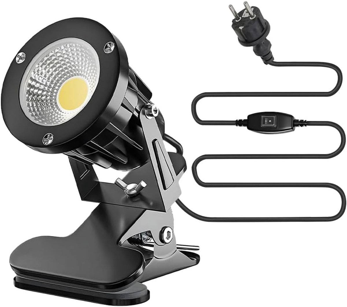 Krachtige 7W LED Spotlights met Klem voor Buiten en Binnen, IP65 Waterdicht, Perfect voor Plantenverlichting, Tuinen en Terrassen