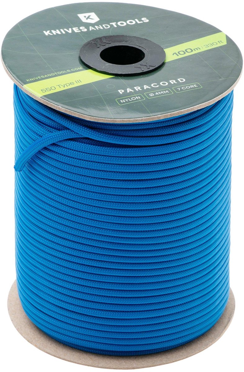 Knivesandtools 550 Paracord Type III - 100m Blue