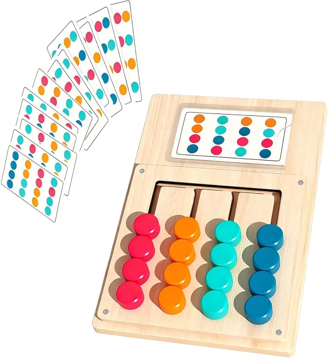 Houten Spellen voor Dementie, Geheugentraining met 12 Kaarten, Kleur Geheugen Spel, Geschikt voor Ouderen en Gemakkelijk Vast te Houden