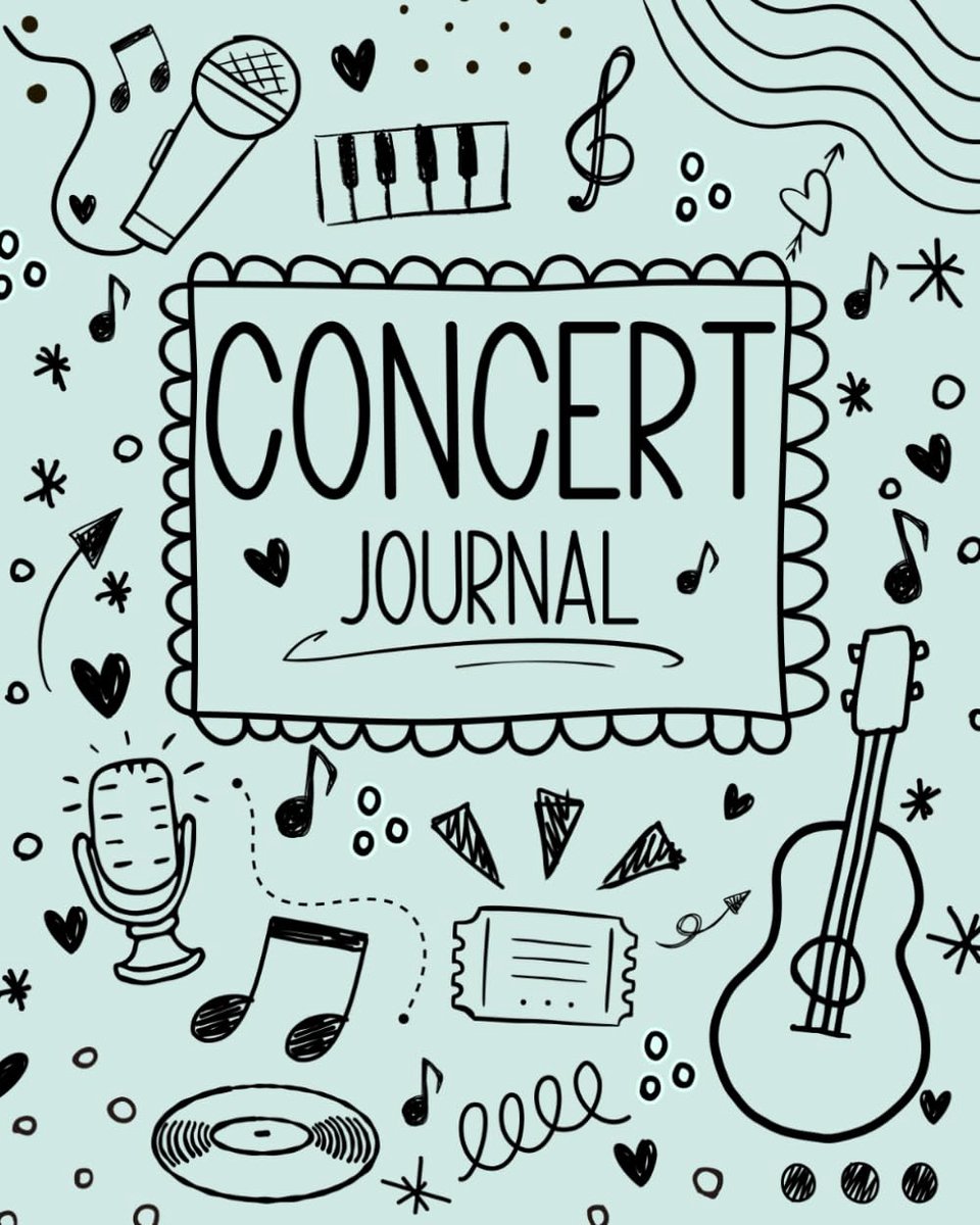 Concert Journal: Mint Green Diary for Treasured Music Memories - ShopVlot