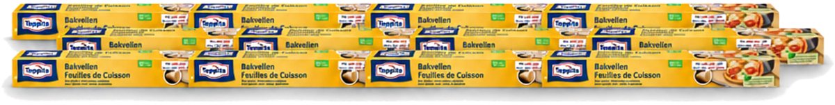 12 x Toppits – Bakpapiervellen – 16 vellen - Voordeelverpakking - 12 stuks