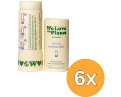 6x We Love The Planet Deodorant Stick - Wild Lavender (40 gr)