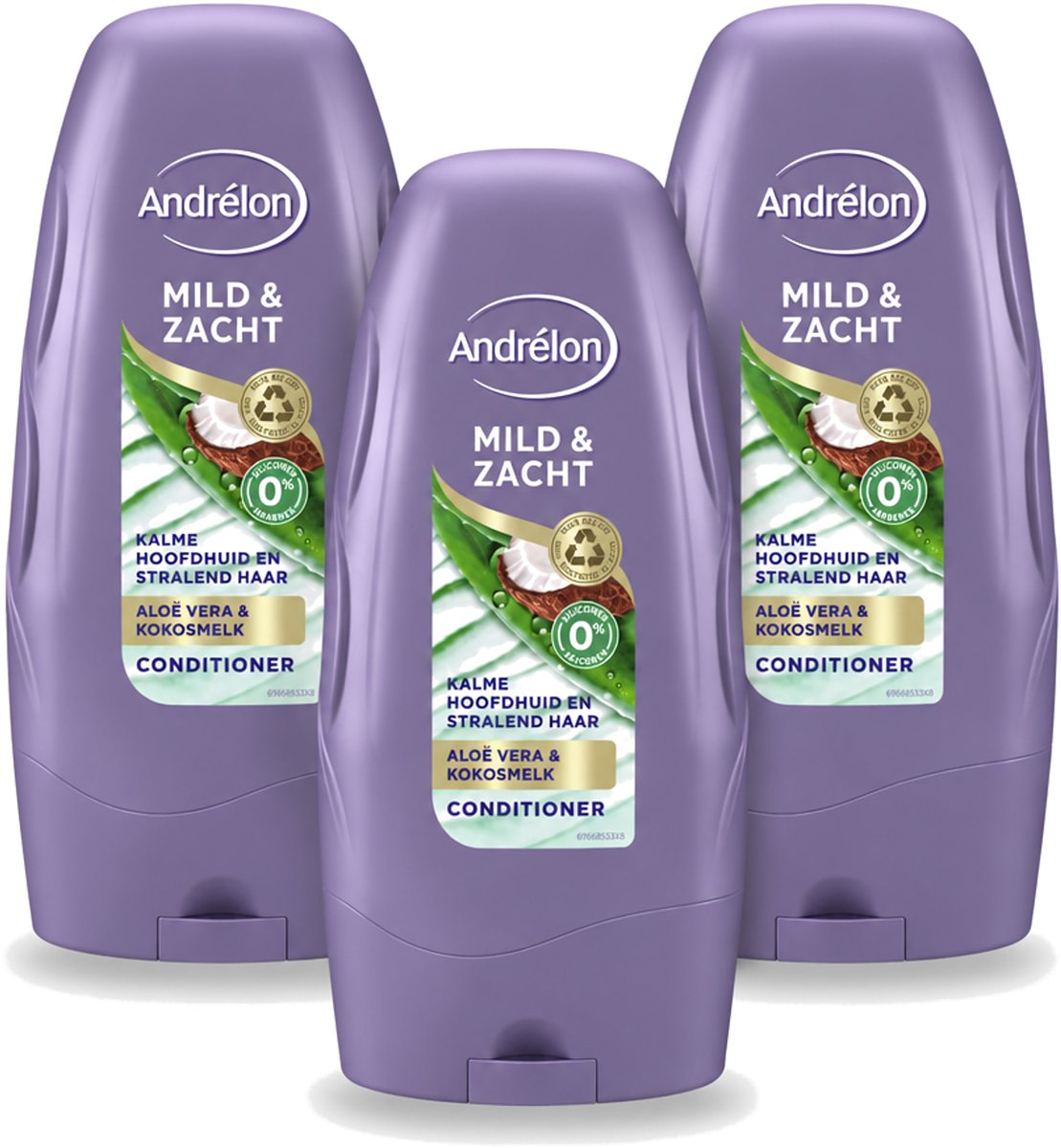 3 x Andrélon - Mild & Zacht - Conditioner - 250 ml - Voordeelverpakking - 3 stuks