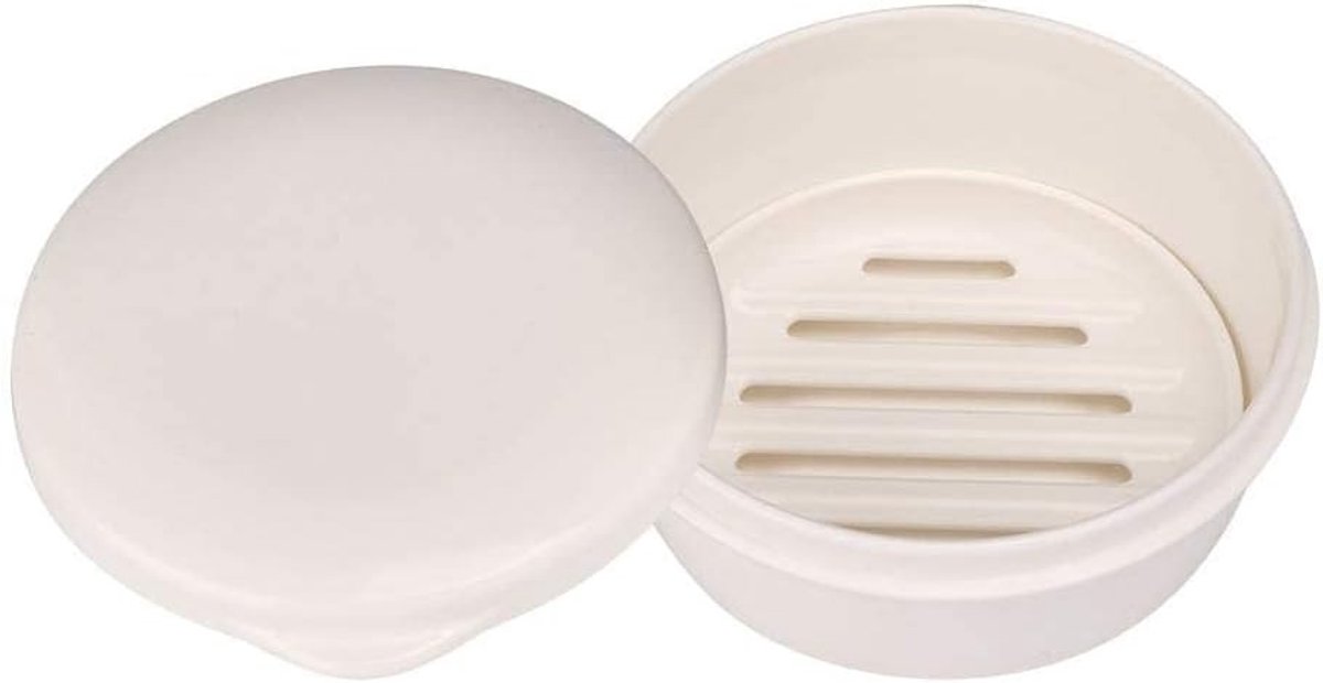 Compacte Zeepdispenser met Deksel voor Afvoerplaat - Ideaal voor Keuken, Badkamer en Reizen