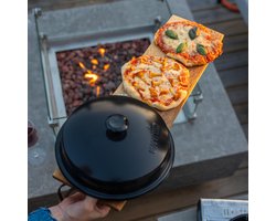 Omnia Stovetop Pizza Oven, draagbare pizzaoven voor het fornuis voor camping, camper, caravan, balkon en boot, mobiele - ShopVlot