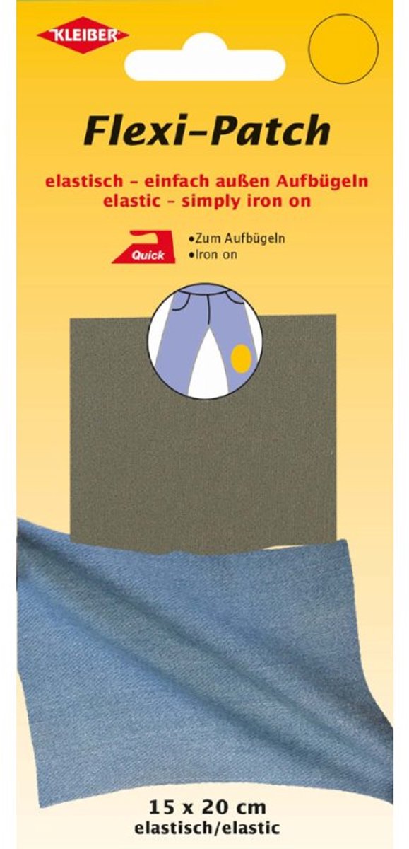 KLEIBER Flexi-Patch opstrijkbare lap, jeans donkerblauw, 150×200 mm