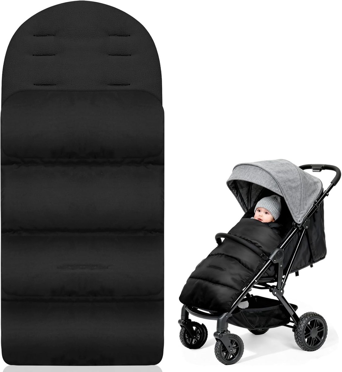 Universele Fleece Voetenzak voor Kinderwagens - Waterdicht, Ademend en Warm, Geschikt voor Alle Modellen