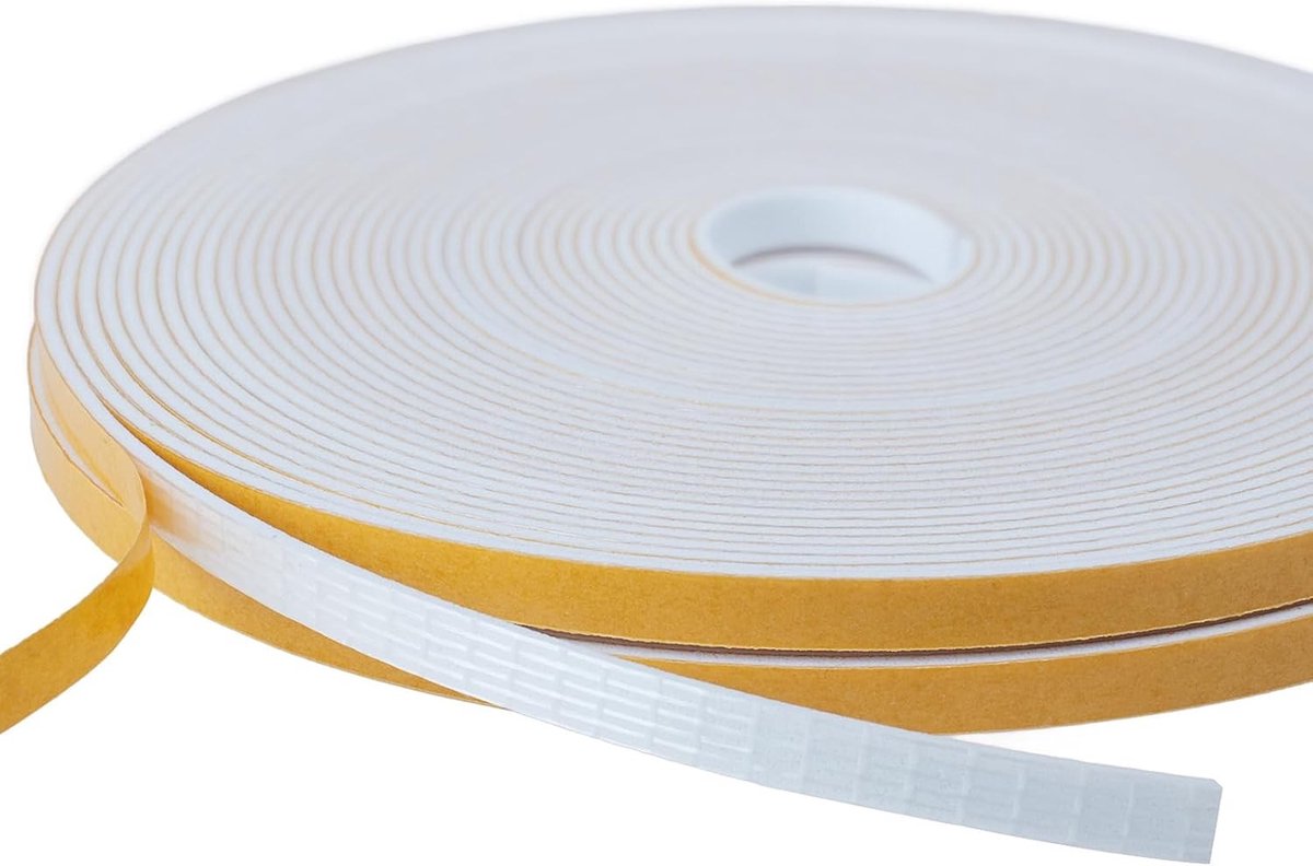 Dichtingsstrip voor Deuren en Ramen - Zelfklevende Winddicht Tape van 20 Meter, 6mm x 1.5mm, Ideaal voor Isolatie en Geluiddemping