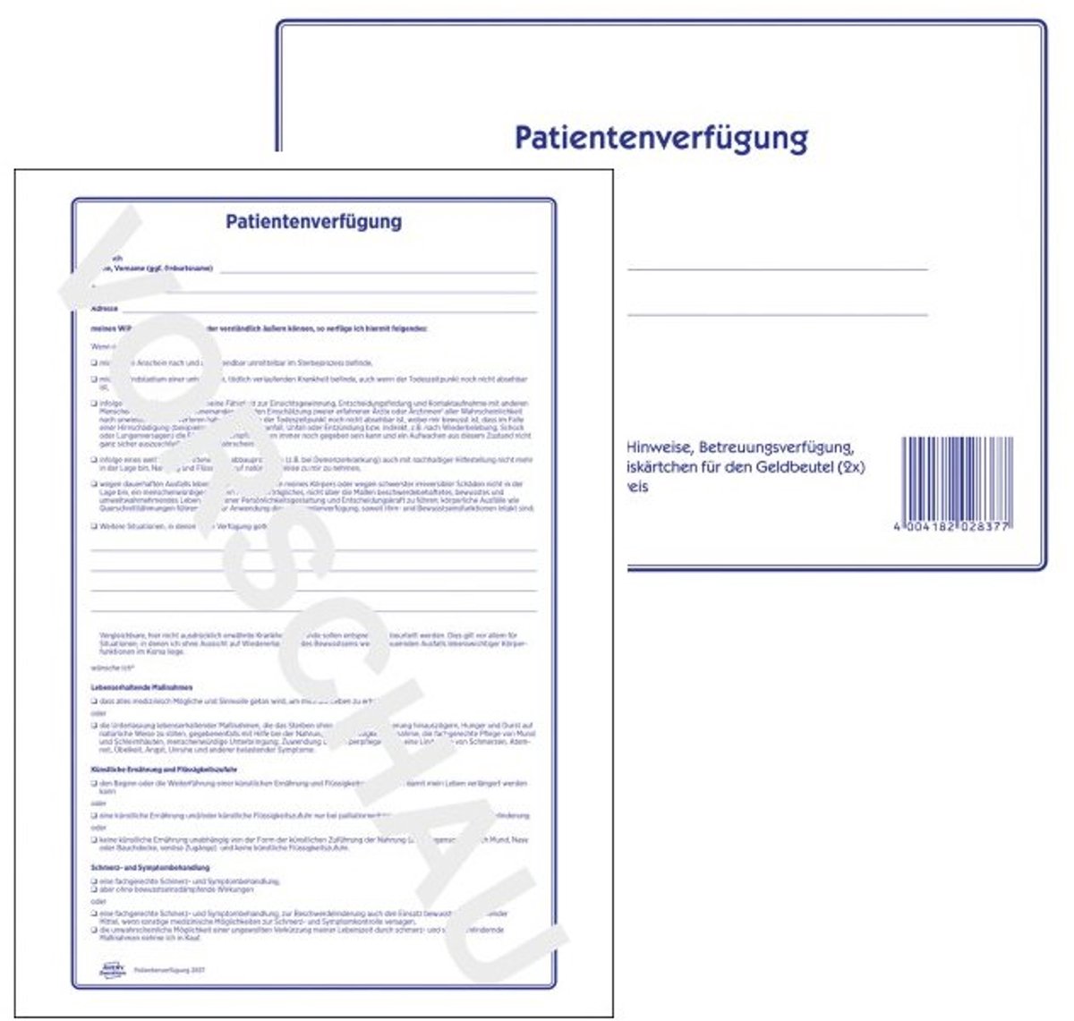 AVERY Zweckform Formulierboek Patiëntenbeschikking 2837, 220×163 mm