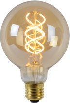 Lucide G95 - Filament lamp - Ø 9,5 cm - LED Dimbaar - E27 - 1x4,9W 2200K - Amber