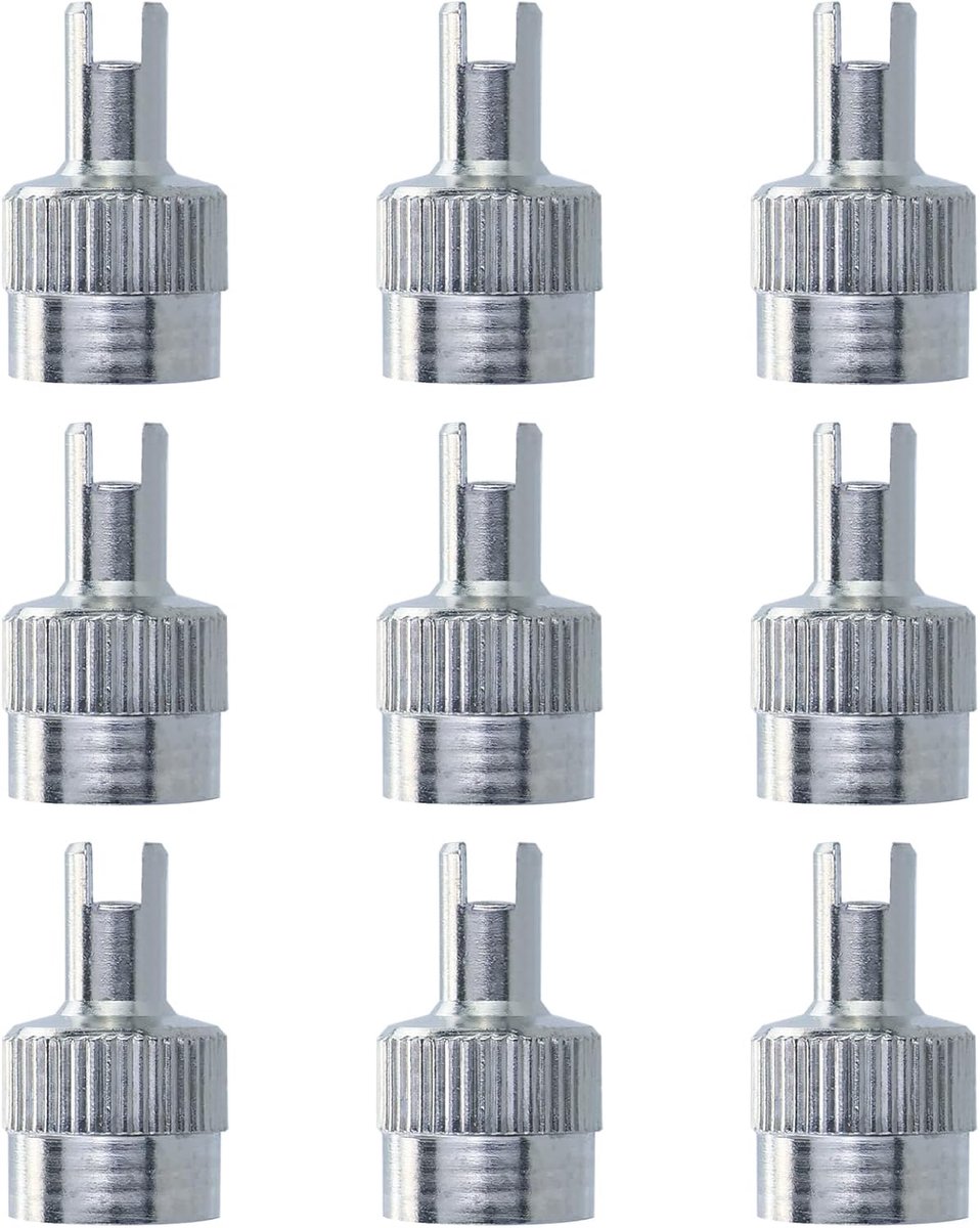 Ventieldoppen set van 9 - metalen ventieldoppen - roestbestendig - eenvoudig te installeren - ShopVlot