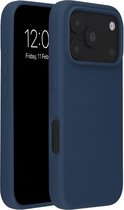 Accezz Hoesje - Geschikt voor Apple iPhone 18 Pro / 17 Pro - Liquid Silicone Backcover geschikt voor MagSafe - Donkerblauw