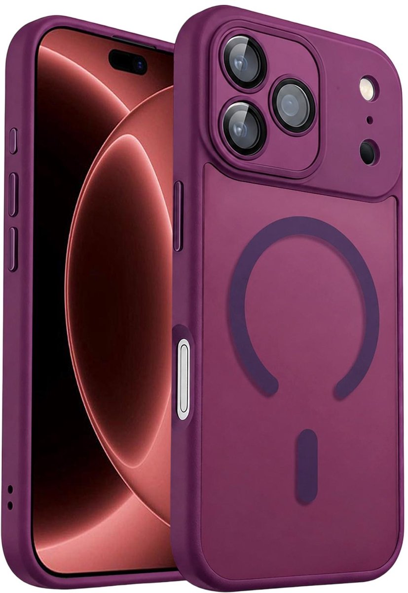 XDcase Skin Feel Transparant Mat Hoesje met MagSafe magneet & Lensbescherming – Apple iPhone 18 Pro Rose Red