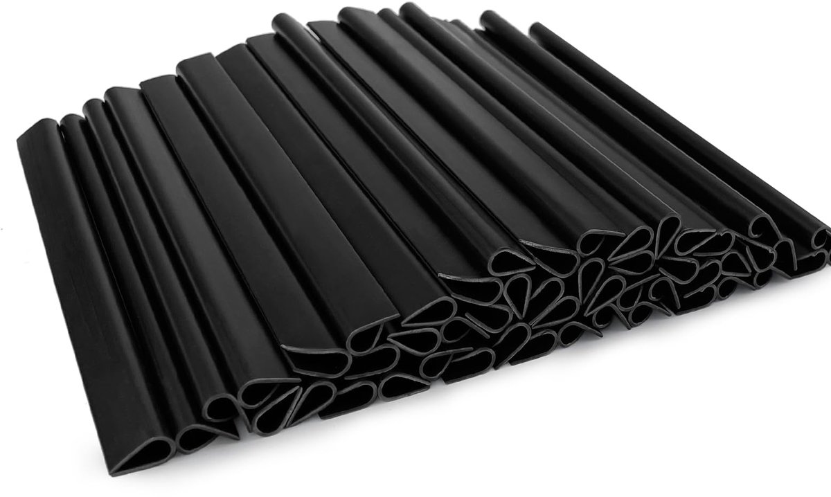VELLUSTRA 50 stuks bevestigingsclips, totale breedte: 15 mm x 7,9 mm, lengte 19 cm, privacy, weerbestendig, klemrails - ShopVlot