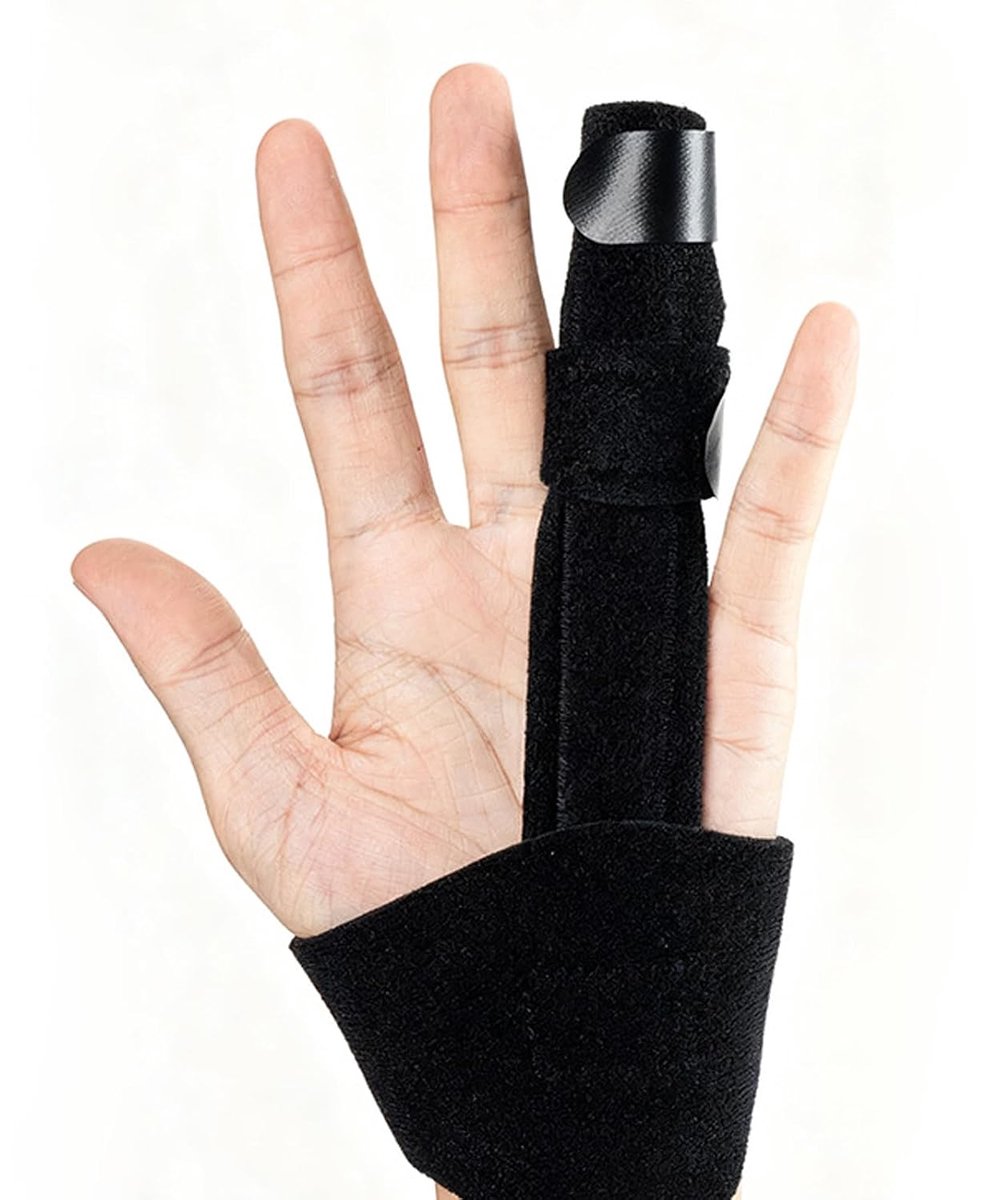 Vingersteun met Fingerschiene Zwart Eenheidsgrootte 1 stuk - ShopVlot