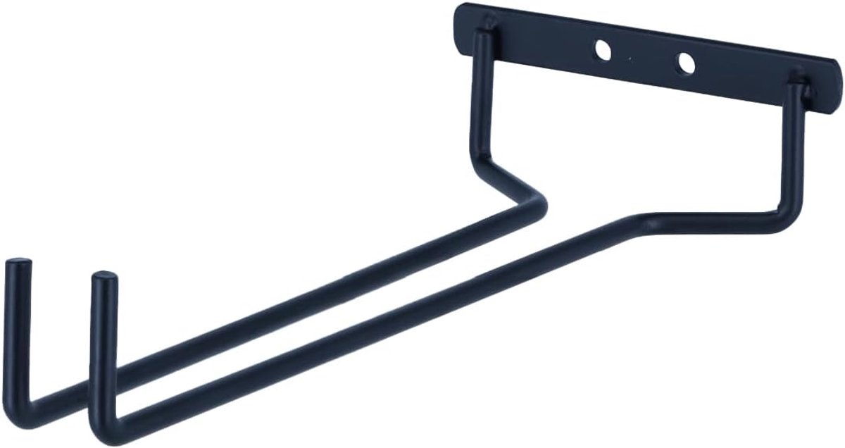 Glass rack wall 1 row - black - ShopVlot