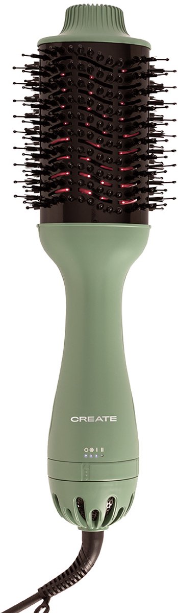 CREATE - Volumeborstel met infrarood LED-behandeling - 3 temperatuurstanden - Salie - CERAMIC LED VOLUME STYLER