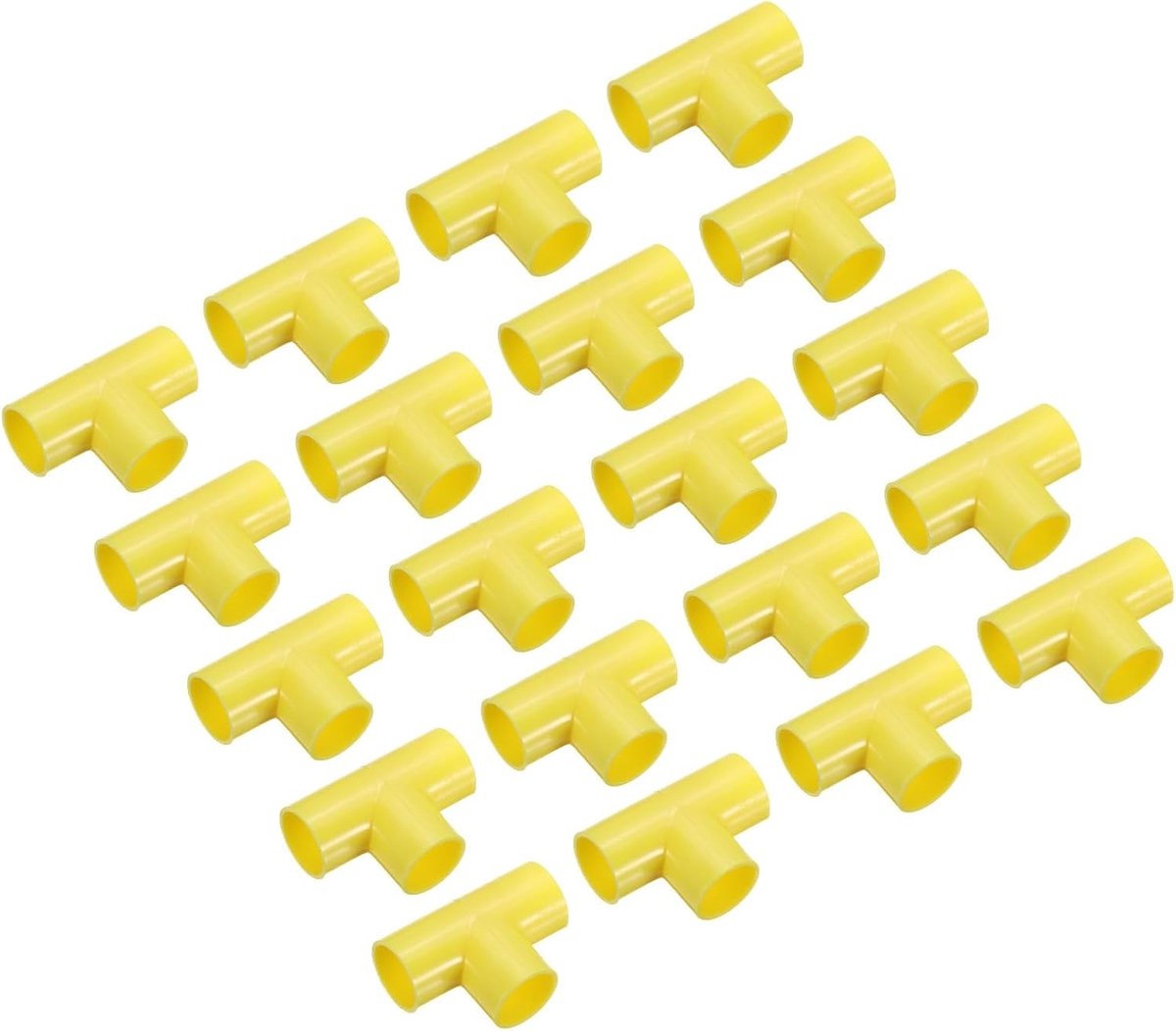 T-Stuk PVC Buiskoppeling 16 mm, 3-Weg Verbinder voor Tuin en Elektrische Installaties, Verpakking van 20 Stuks