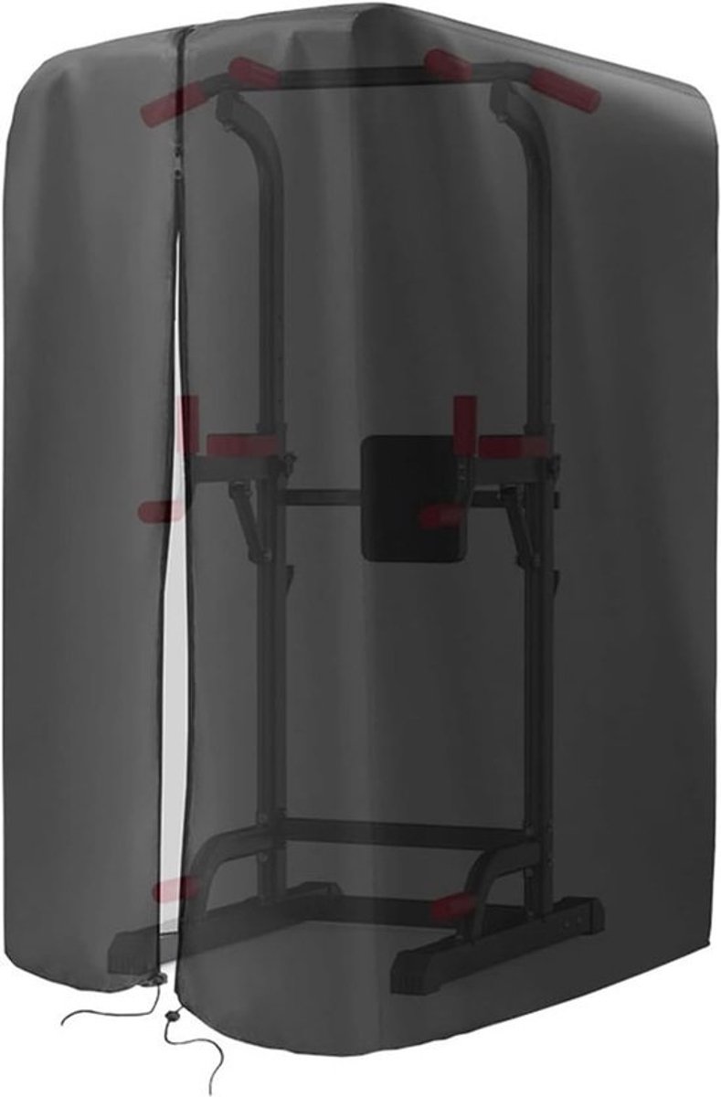 Hoes voor dipsteunen - Beschermende oefenkap - Voor fitnessapparatuur buiten - Waterdicht Oxford-doek - 40x42x88inch - Zwart