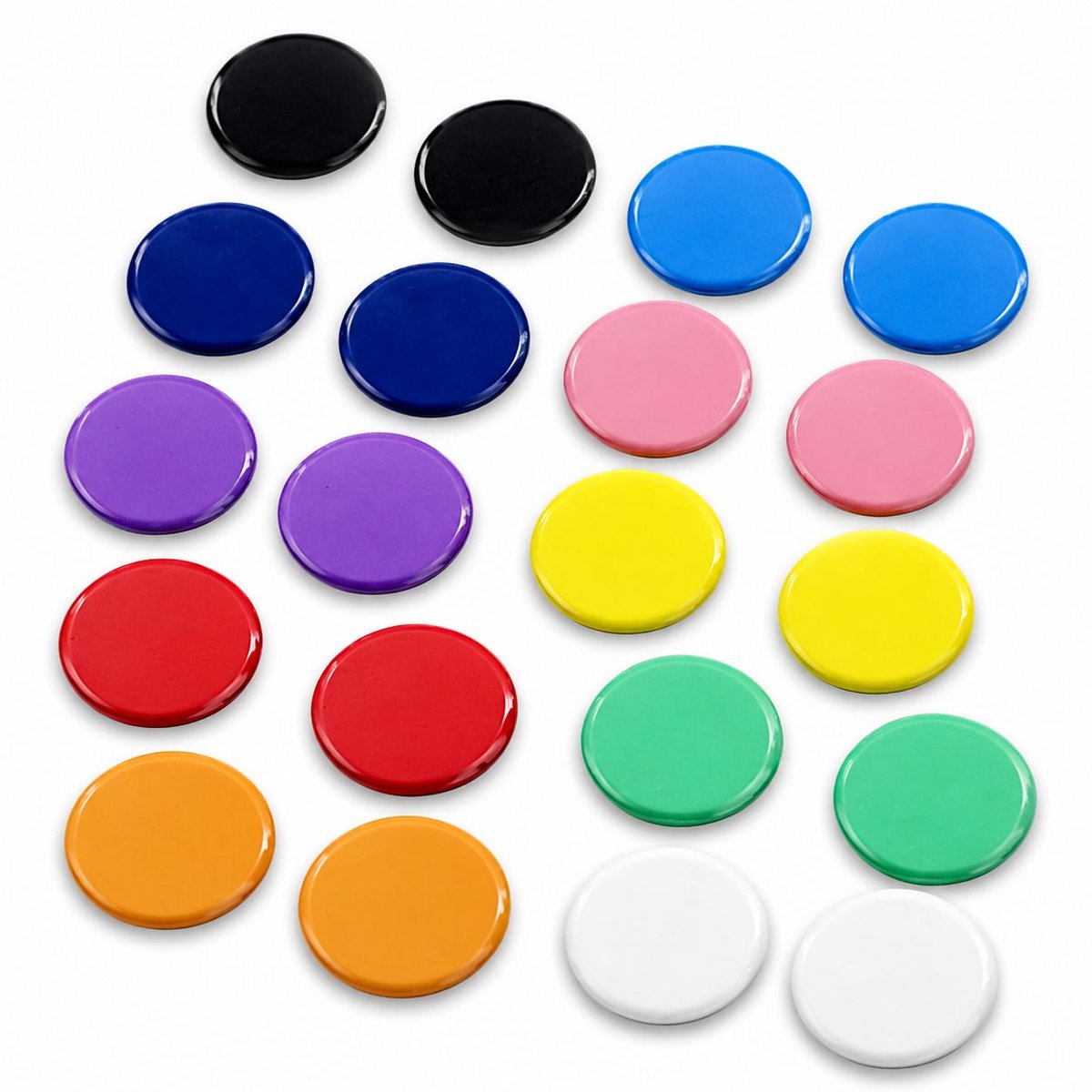VHV - Decoratieve magneten - 20 stuks - Leuke ronde magneten als - op kantoor