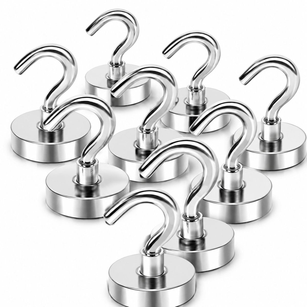 VHV - Magnetische haken - 10 stuks - Krachtige ophanghaken - voor koelkast