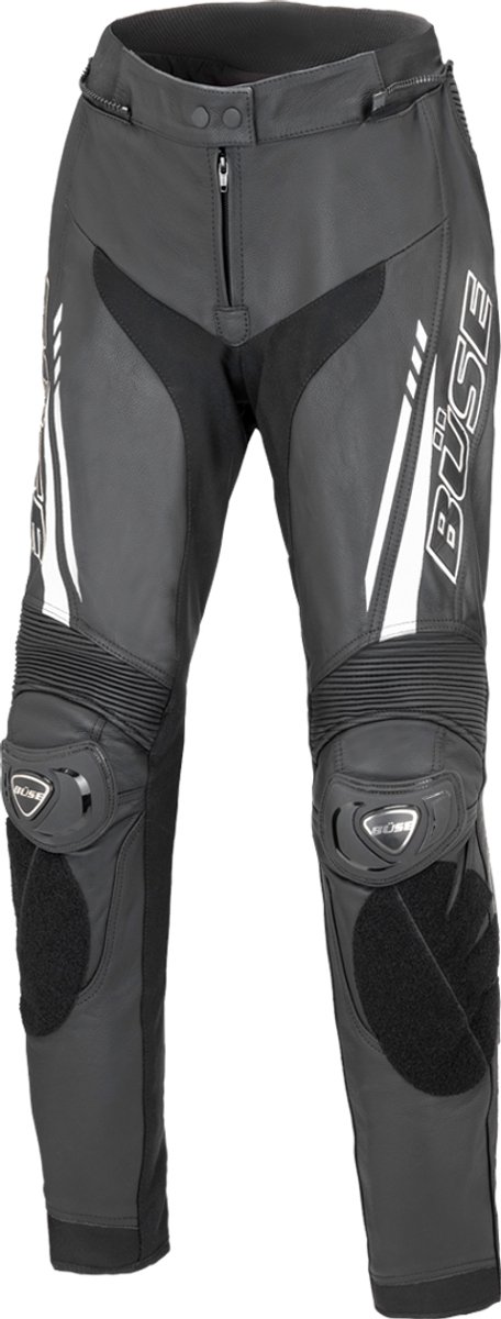 Büse Imola Dames Zwart Wit Leren Broek - Broek