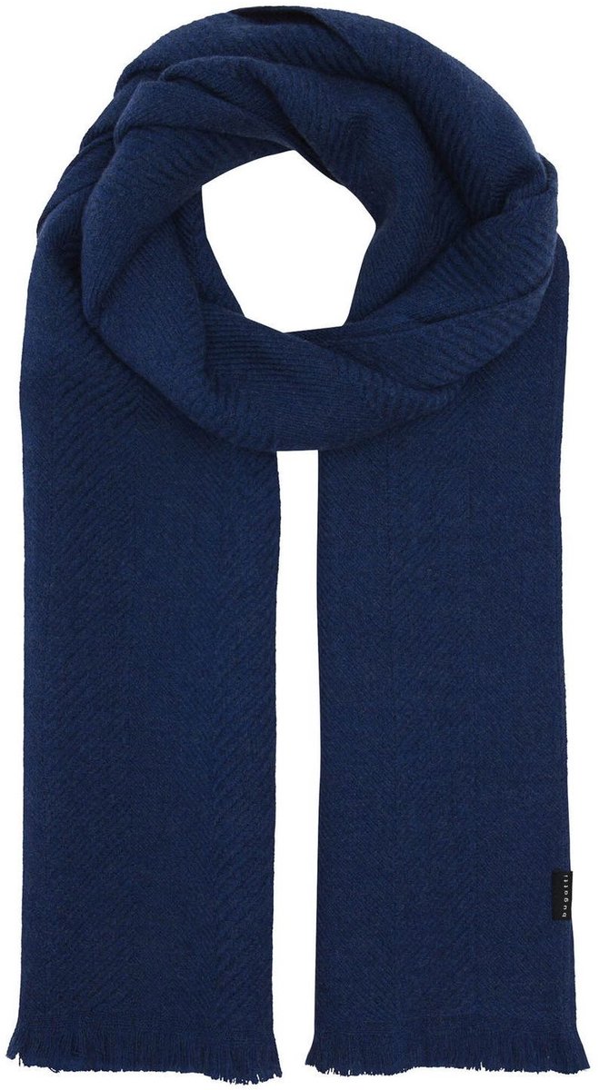 bugatti sjaal Scarf Denim blauw