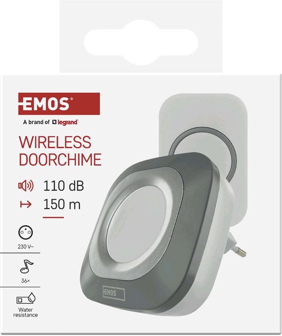 EMOS Draadloze deurbel voor in het stopcontact, P5733S — afbeelding 2