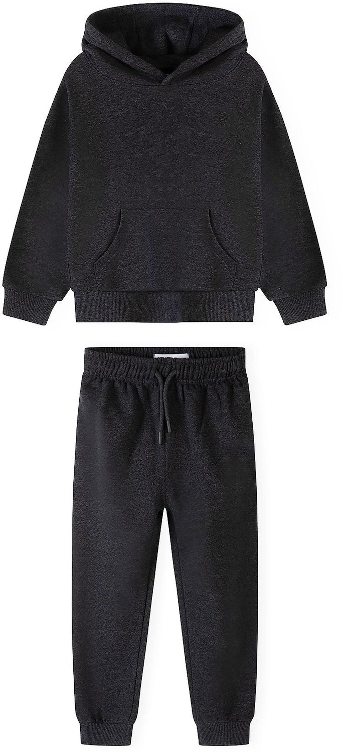 Minoti trainingspak jongens – hoodie met borduursel – smalle broek – donkergrijs