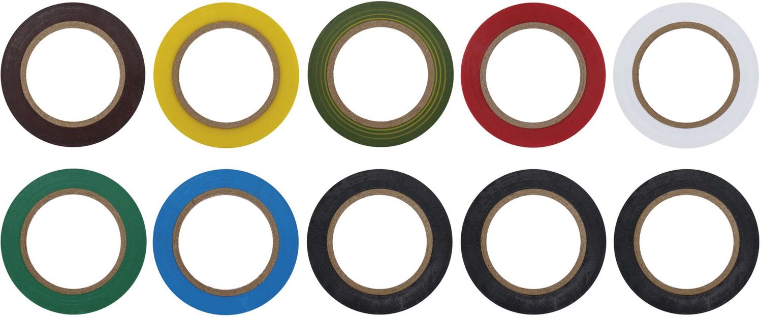 EMOS PVC-isolatietape 15 mm / 10 m, gemengde kleuren, 10 stuks, F615992