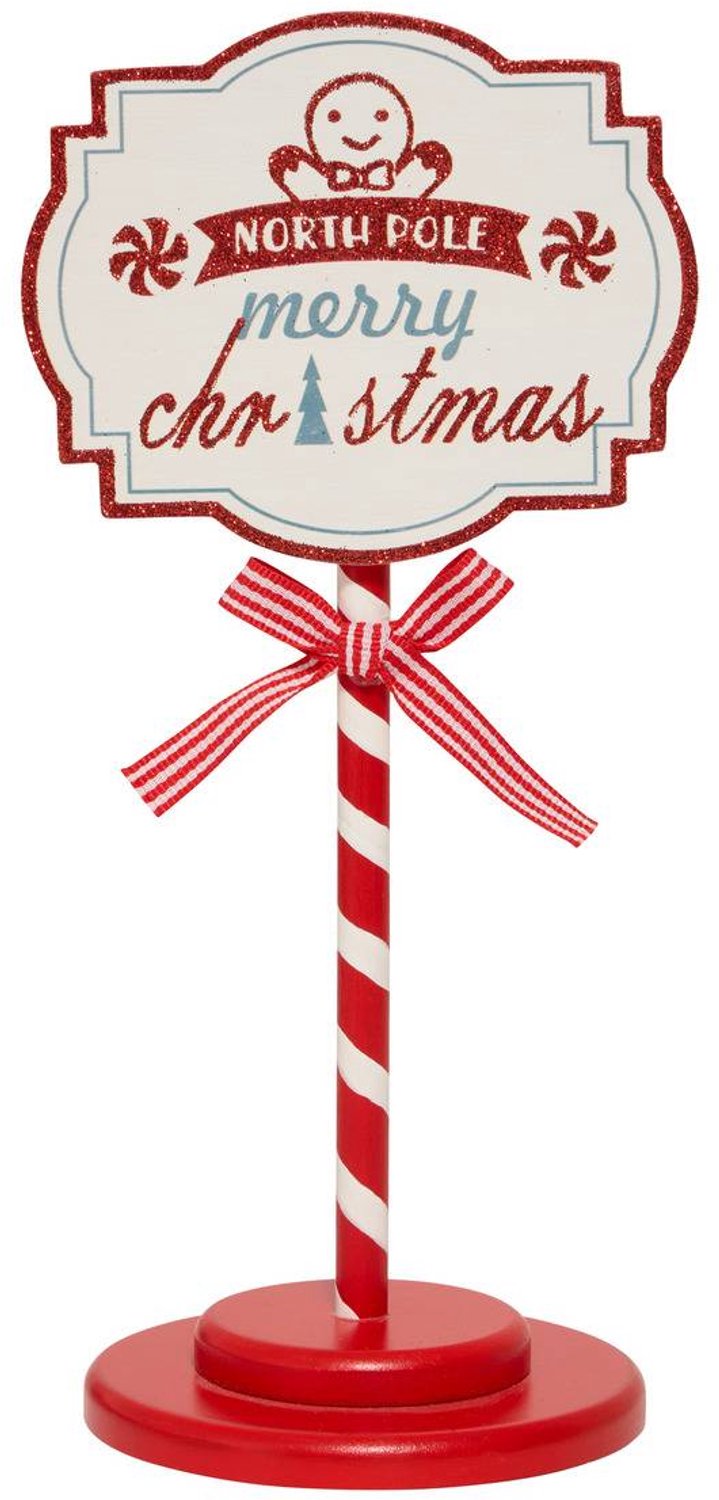 Pancarte en bois Merry Christmas H. 25 cm