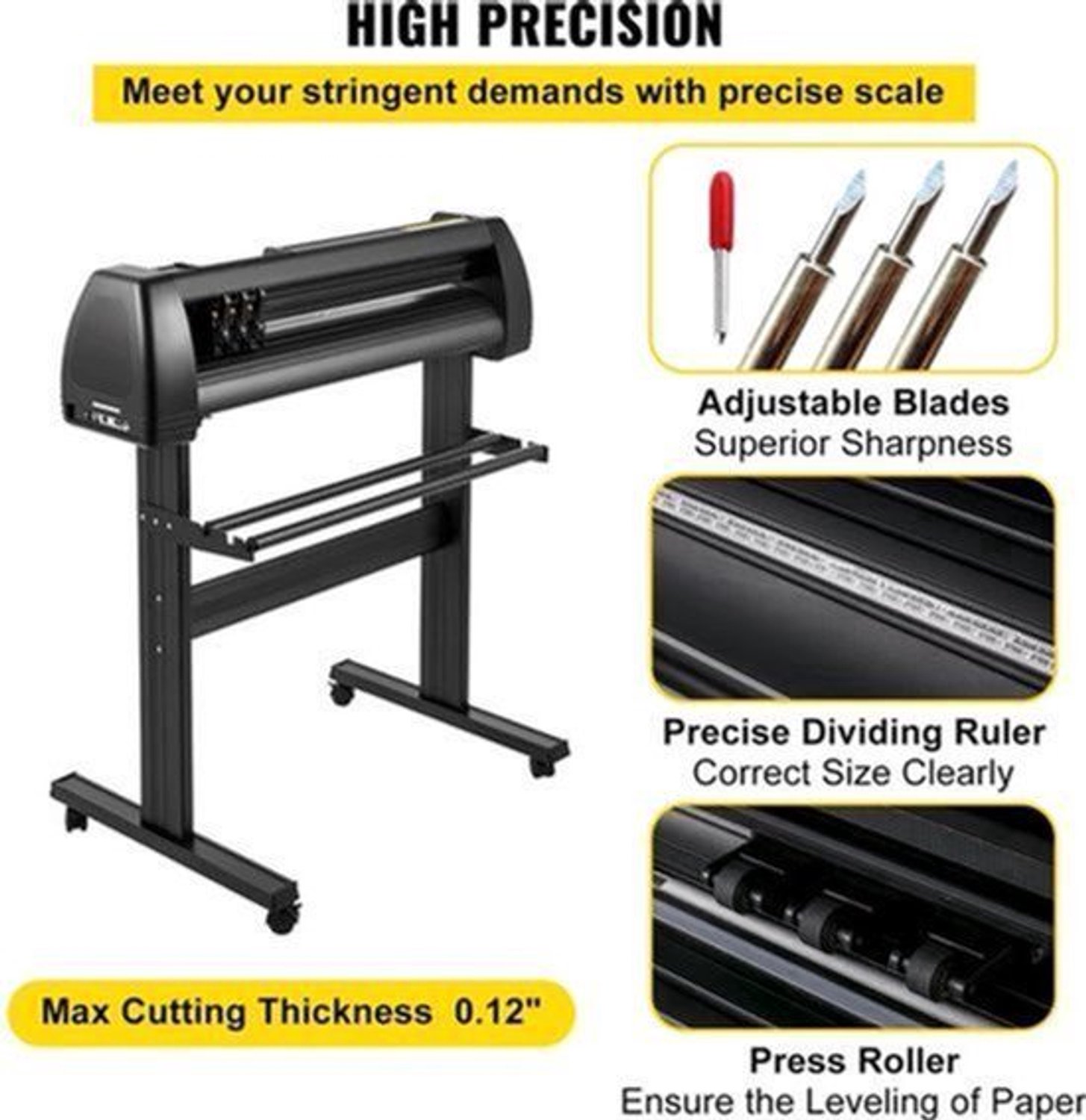 Vinyl Snijplotter – Vinyl Cutter – Snijmachine – Plotter – Sticker Snijder – 28 Inch Snijbreedte – Nauwkeurige Snijkracht 500g - 720mm