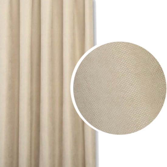Verduisterende Gordijnstof Beige 160x345 cm - Zonder Merk