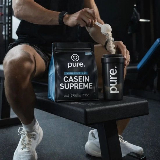 Pure. Casein Supreme - 2000gr - chocolade - micellaire caseine - eiwitshake - langzame eiwitten - caseïne eiwit — afbeelding 3