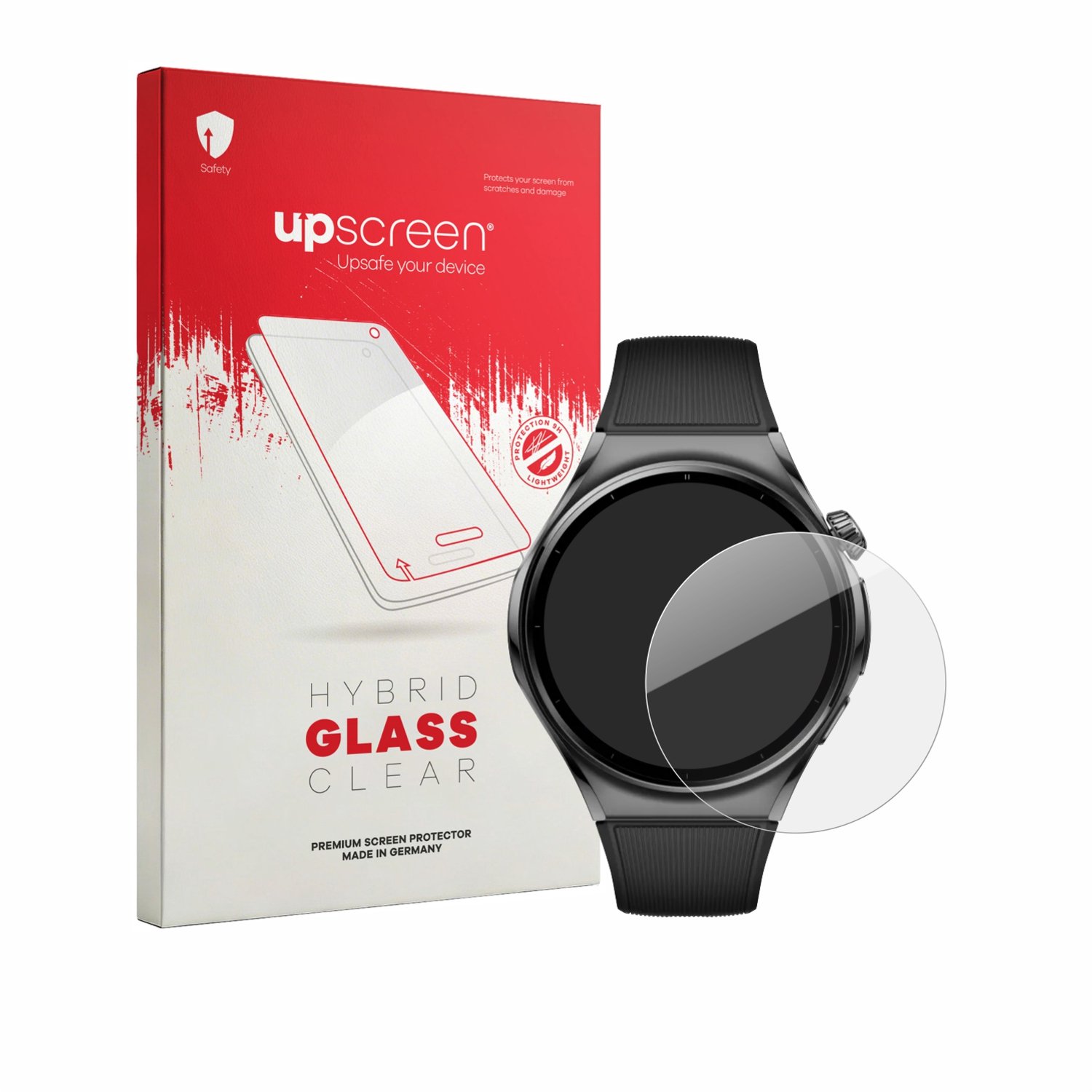 upscreen - Screenprotector voor Huawei Watch 6 46 mm - Folie Beschermfolie Beschermglas transparant