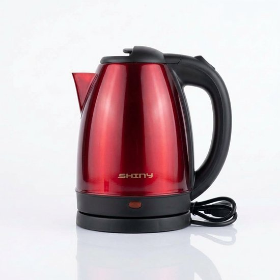 Shiny Elektrische Waterkoker – RVS Waterkoker – 2 Liter – 1500W – ROOD