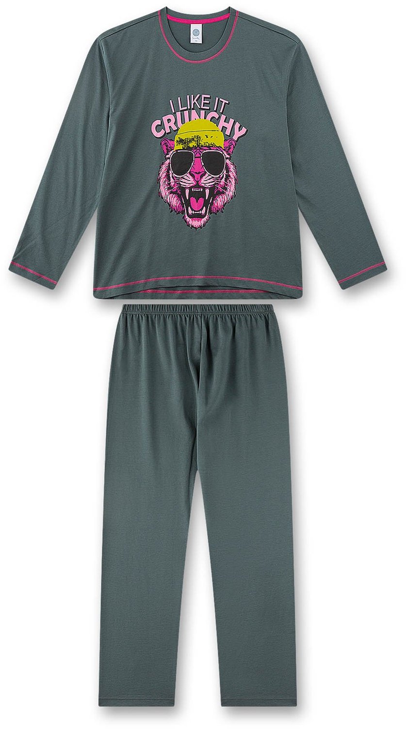 Sanetta Pyjama Pyjama Teenager lang I like it crunchy 152 Set van 1 Groen