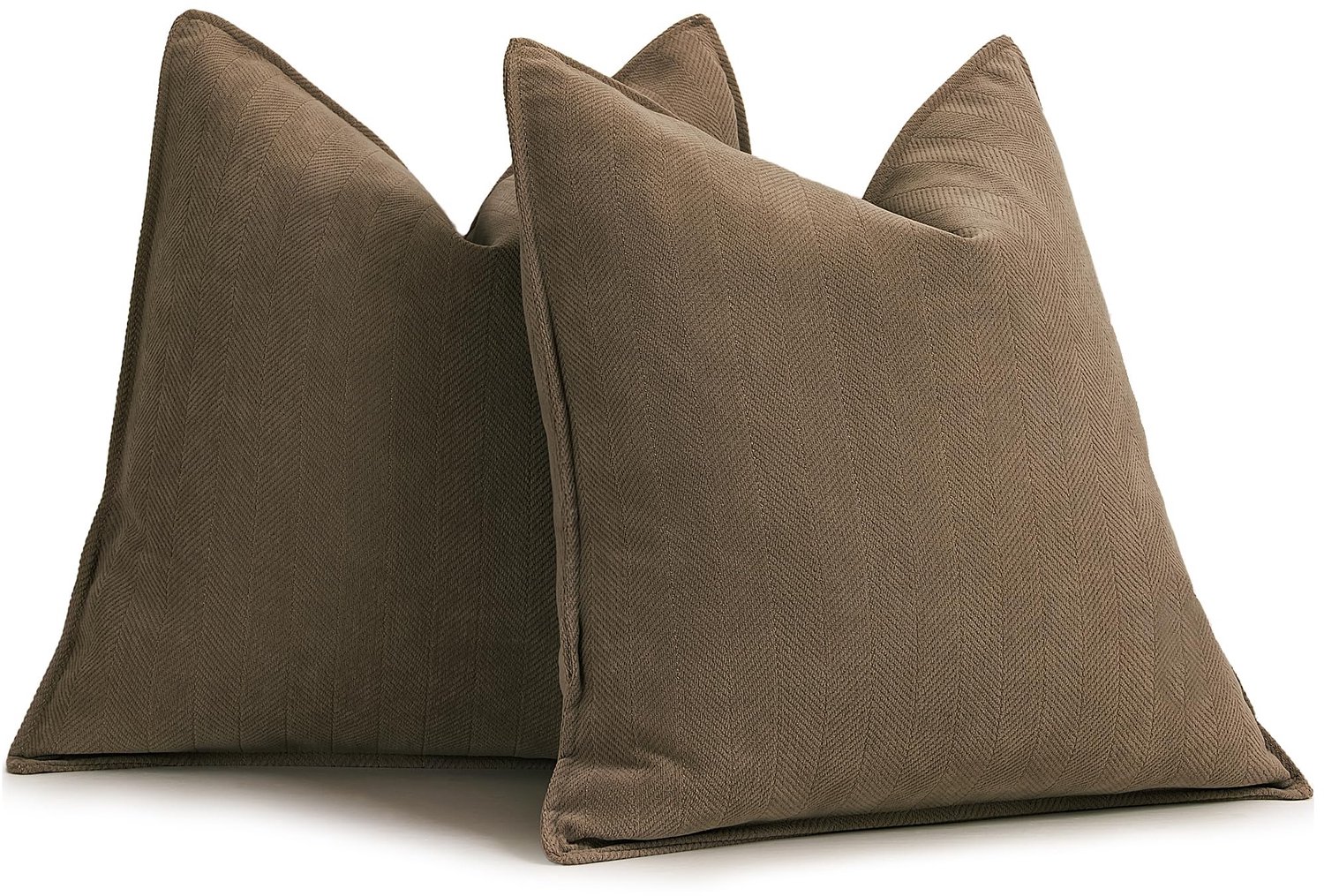 Famanu Set van 2 Chenille Kussenhoezen, Elegant Design, 40x40 cm, Zacht en Luxe Decoratief roze