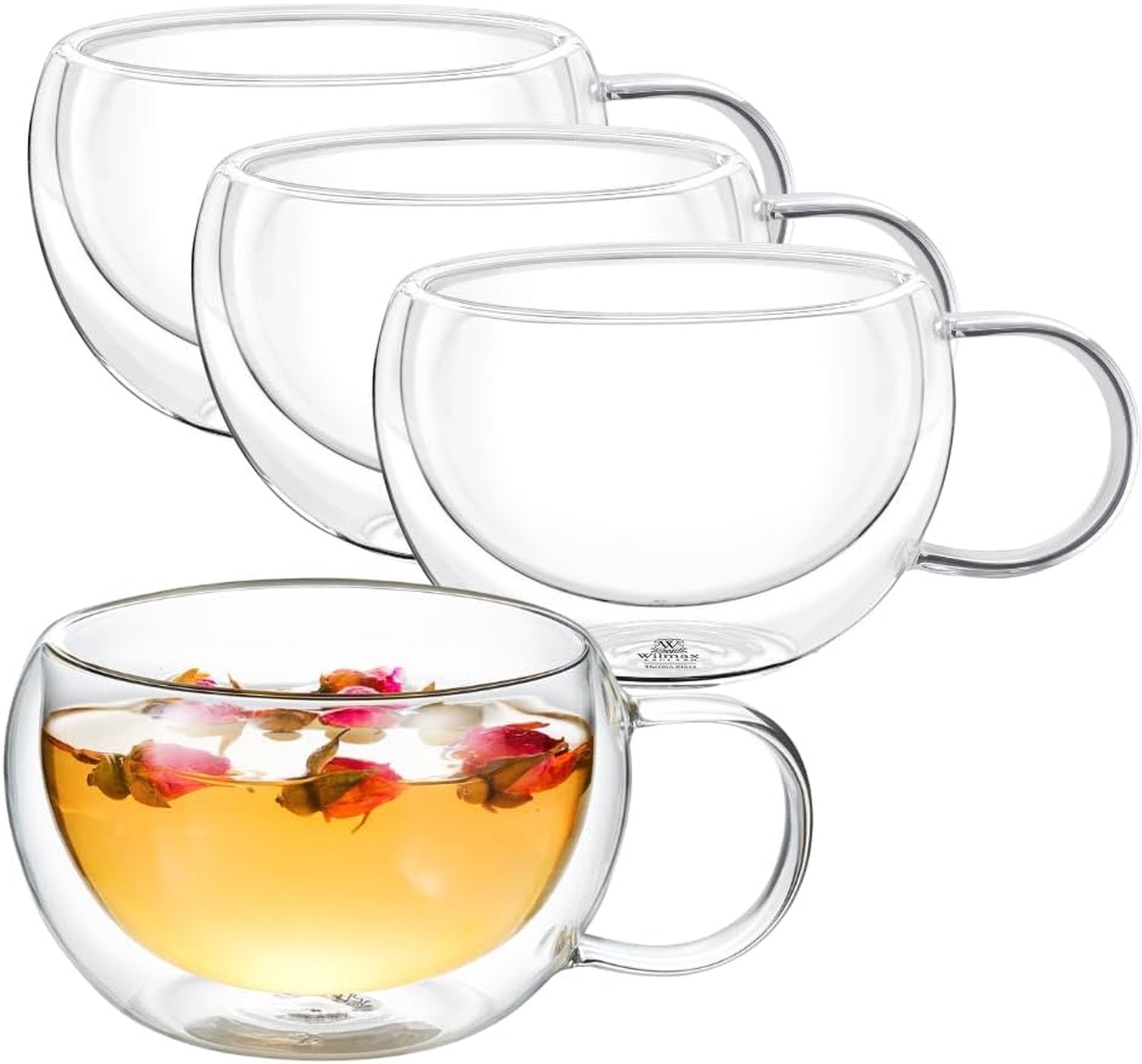 Wilmax England Dubbelwandige Glazen Kop 250 ml - Set van 4