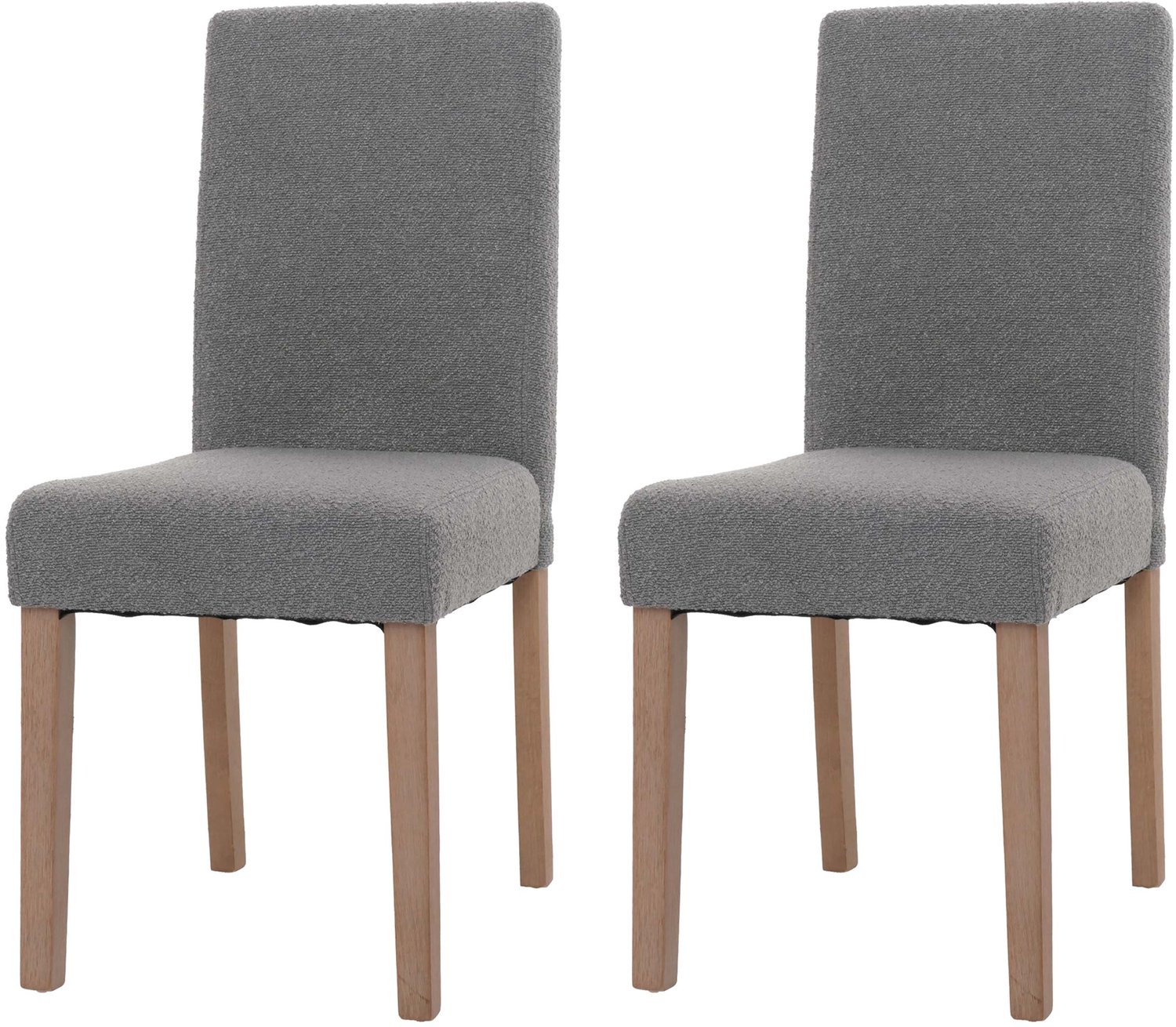 Cosmo Casa Eetkamerstoel - Set van 2 - Stof - Grijs
