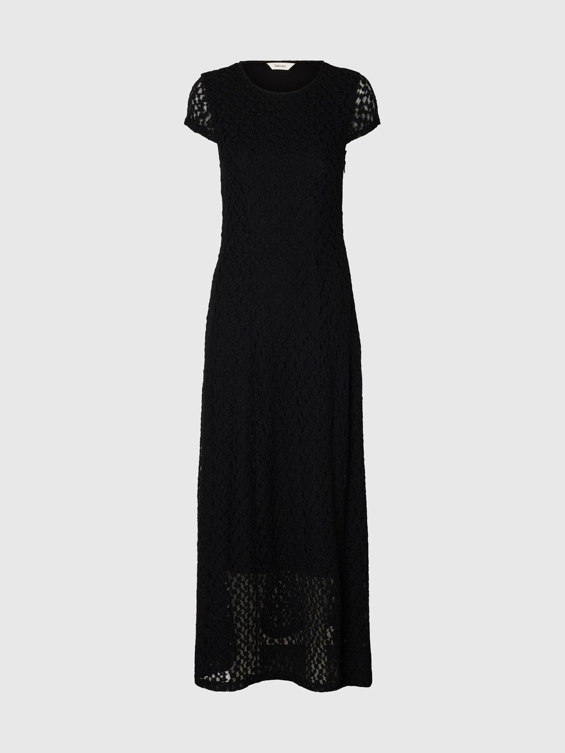 Selected Maxi jurk Kant Black1