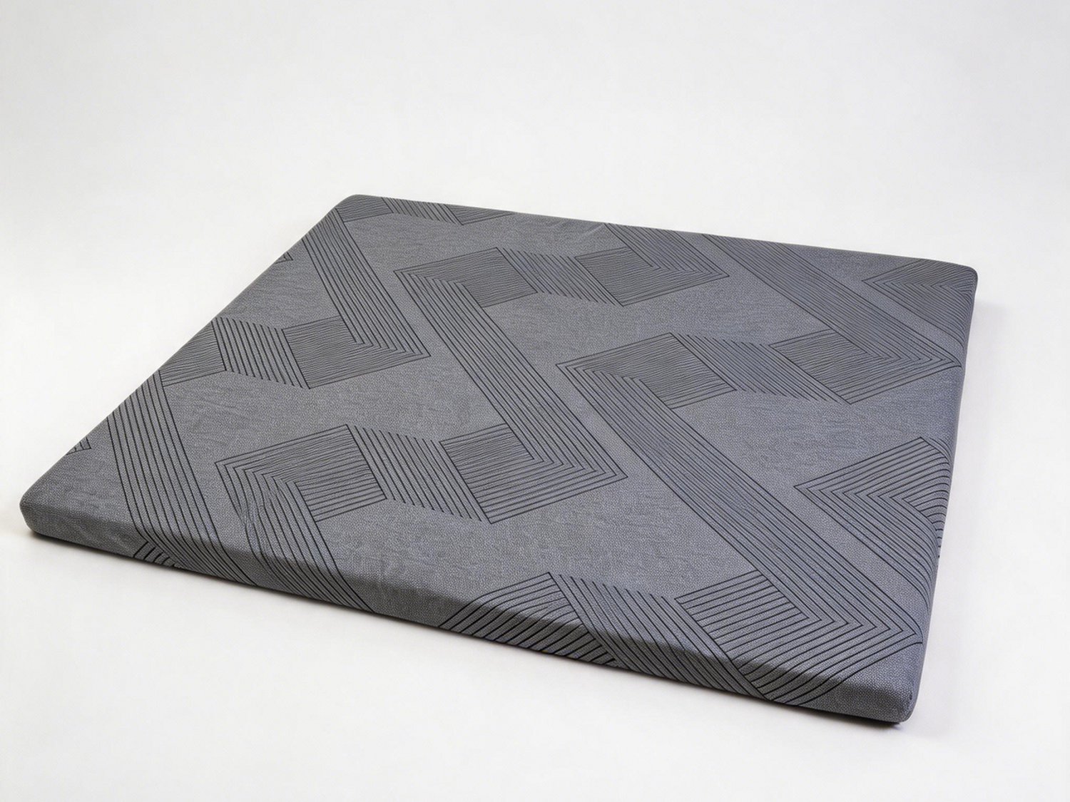 chicasa Topmatras 120x200x8 cm – Schuimmatras – Traagschuim – Dubbelzijdig H3/H4 – Oeko-Tex Grijs