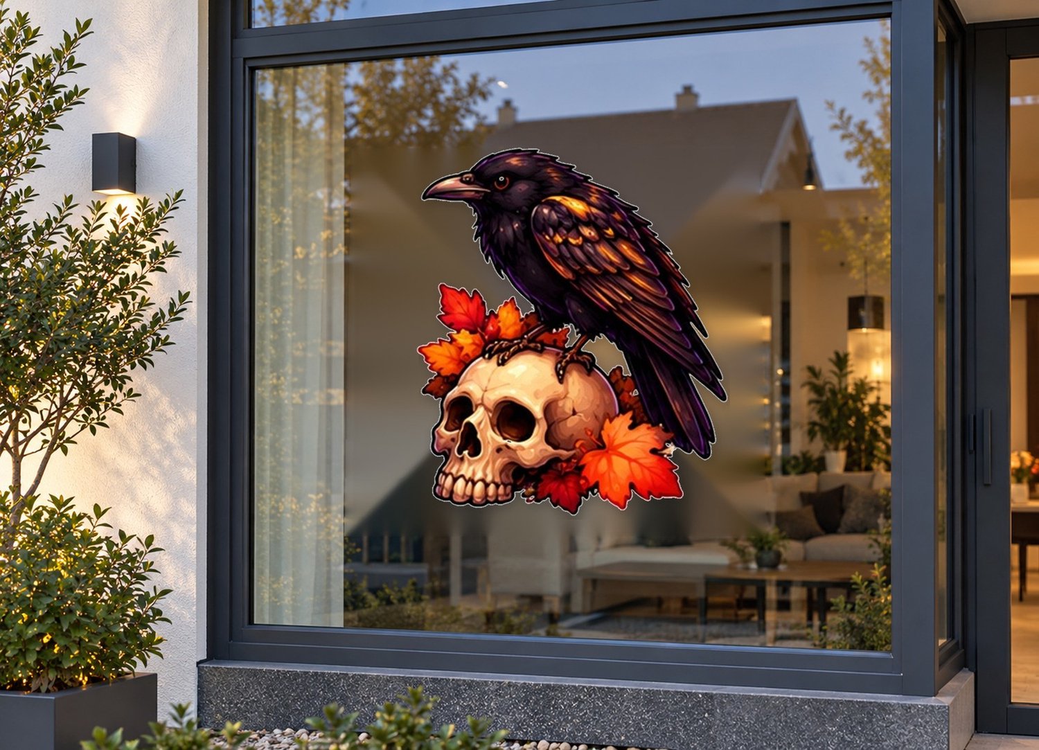 De Stickerman Halloween Raamsticker 30cm Breed Herbruikbaar Weerbestendig (CV25) Multi