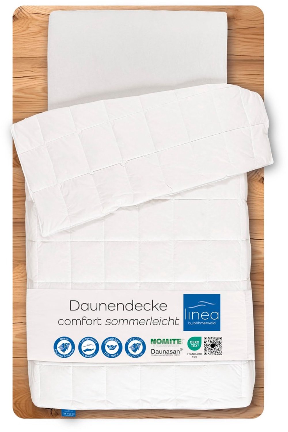 Duraxl Dekbed - 135 x 200 cm - Donzen - Wasbaar 60 °C Wit
