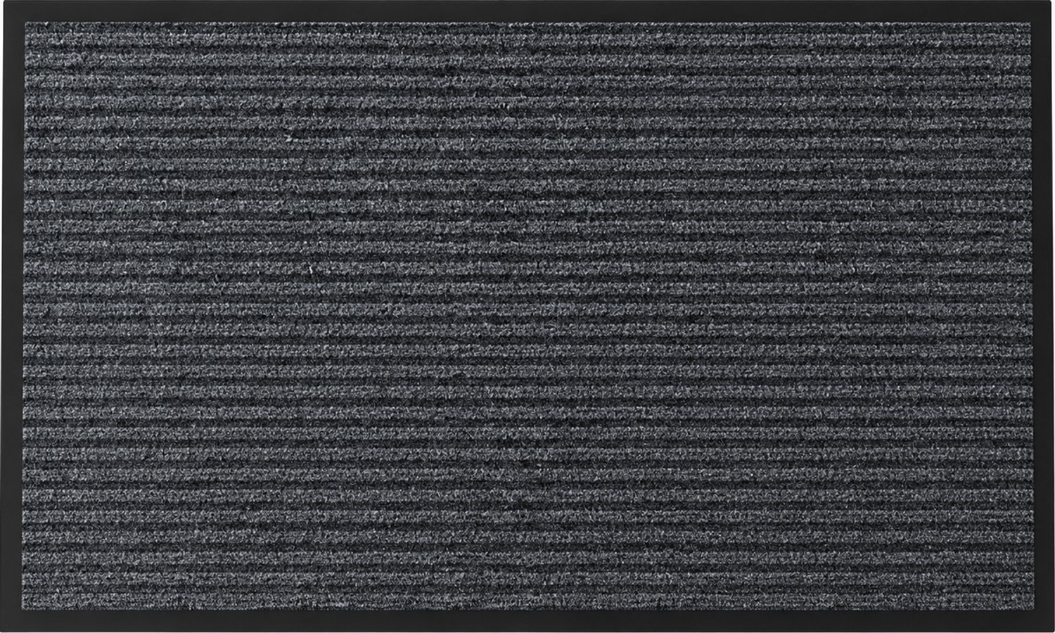 Vintag Schoonloopmat 150 × 90 cm – Gestreepte Deurmat voor Binnen – Antraciet