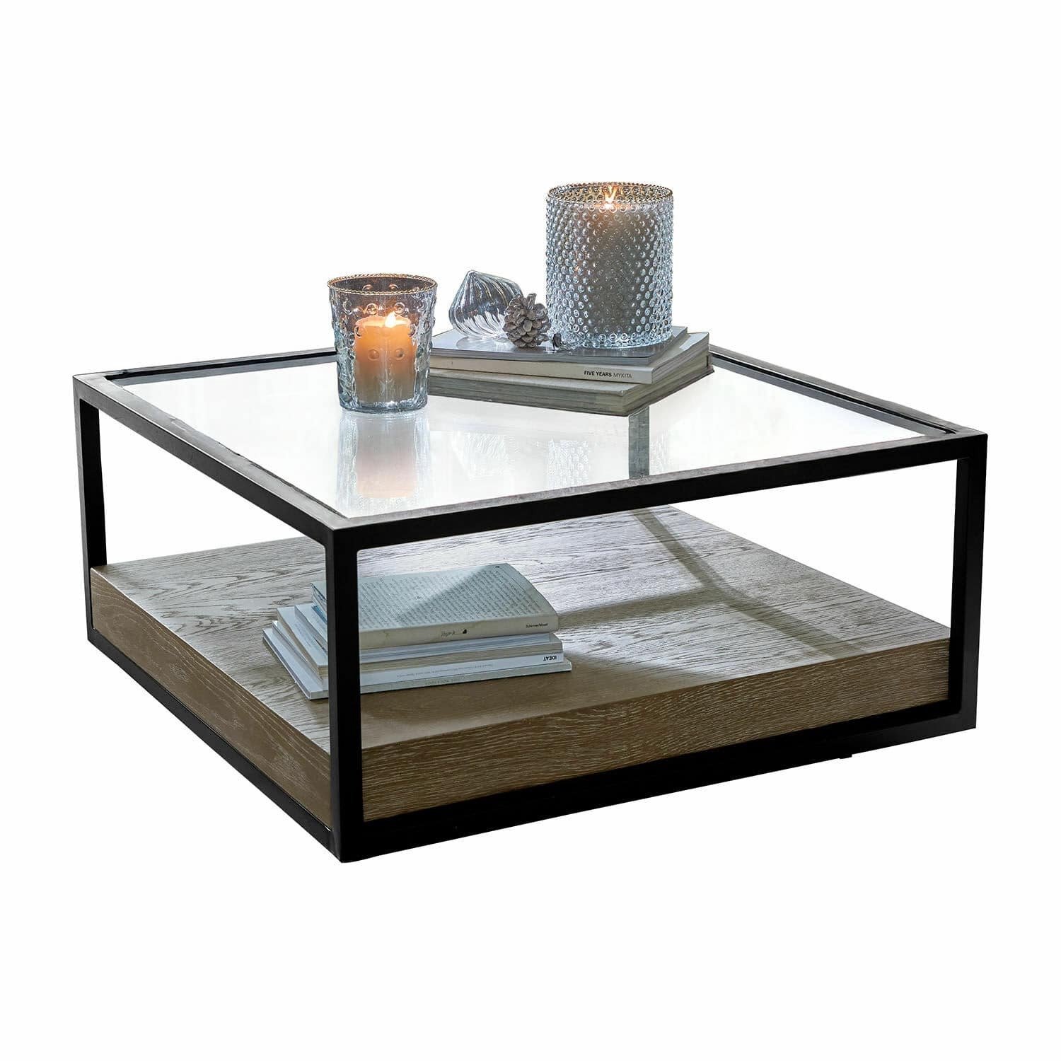 Loberon Salontafel Westvale bruin/zwart